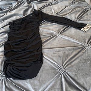 One sleeve dinner dress